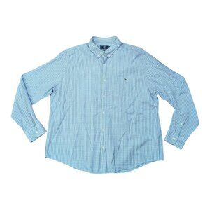 Vineyard Vines Shirt Men's 2XL Blue Check Slim Fit Tucker Button Down Preppy